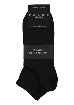 FALKE Happy heren enkelsokken (2-pack), marine blauw (dark navy)