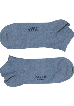 FALKE Happy heren enkelsokken (2-pack), jeansblauw (light denim)