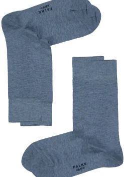 FALKE Happy herensokken (2-pack), jeansblauw (light denim)