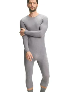 FALKE heren 3/4 tights Wool-Tech Light, thermobroek, grijs (grey-heather)