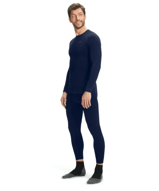 FALKE heren lange mouw shirt Maximum Warm, thermoshirt, blauw (space blue)