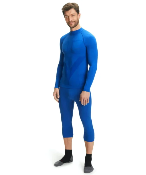 FALKE heren lange mouw shirt Warm, thermoshirt, blauw (yve)