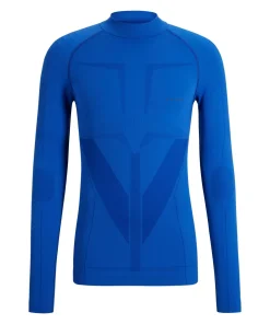 FALKE heren lange mouw shirt Warm, thermoshirt, blauw (yve)