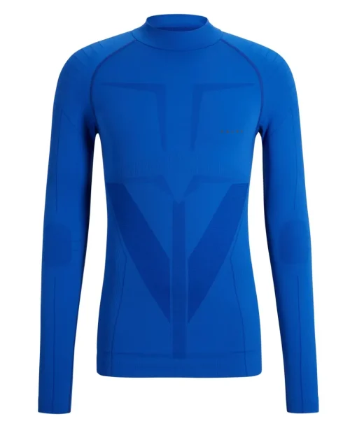 FALKE heren lange mouw shirt Warm, thermoshirt, blauw (yve)