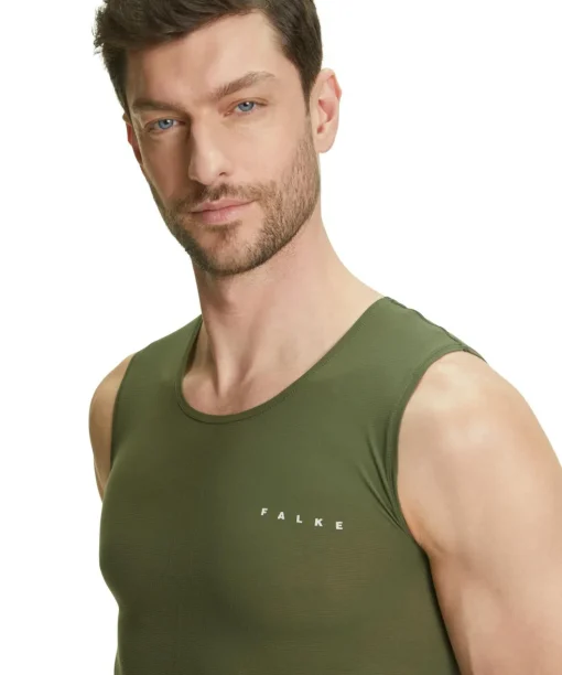 FALKE heren singlet Ultralight Cool, thermoshirt, groen (herb)