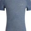 FALKE heren T-shirt Wool-Tech Light, thermoshirt, blauw (capitain)