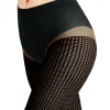 FALKE Houndstooth 15 DEN dames panty, black