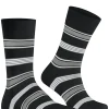 FALKE Marina Stripe herensokken, zwart (black)