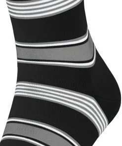 FALKE Marina Stripe herensokken, zwart (black)