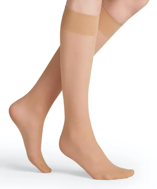 FALKE Matt Deluxe 20 DEN dames kniekousen, goud (golden)