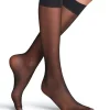 FALKE Matt Deluxe 20 DEN dames kniekousen, zwart (black)