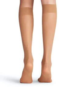 FALKE Matt Deluxe 20 DEN dames kniekousen, beige (powder)
