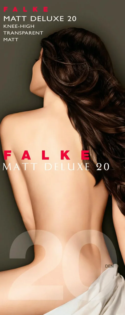 FALKE Matt Deluxe 20 DEN dames kniekousen, beige (powder)