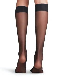 FALKE Matt Deluxe 20 DEN dames kniekousen, zwart (black)