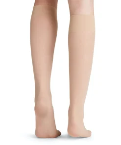 FALKE Matt Deluxe 20 DEN dames kniekousen, beige (crystal)