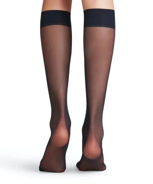 FALKE Matt Deluxe 20 DEN dames kniekousen, marine blauw (marine)