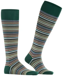 FALKE Microblock heren kniekousen, groen (hunter green)