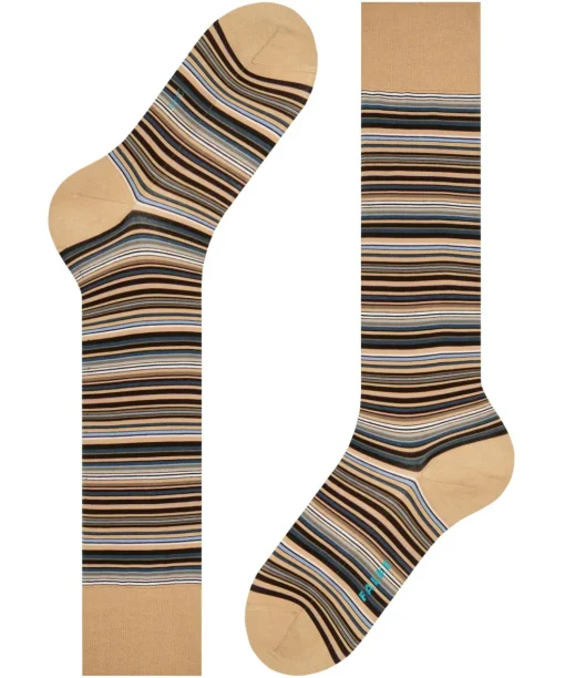 FALKE Microblock heren kniekousen, beige (country)