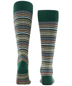 FALKE Microblock heren kniekousen, groen (hunter green)