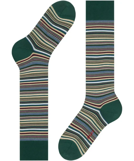 FALKE Microblock heren kniekousen, groen (hunter green)