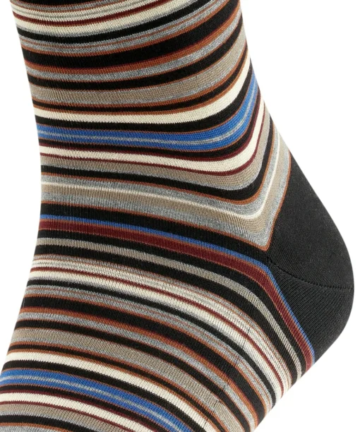 FALKE Microblock heren kniekousen, grijs gestreept (grey-white)