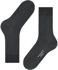 FALKE Milano herensokken, antraciet (anthracite mel.)