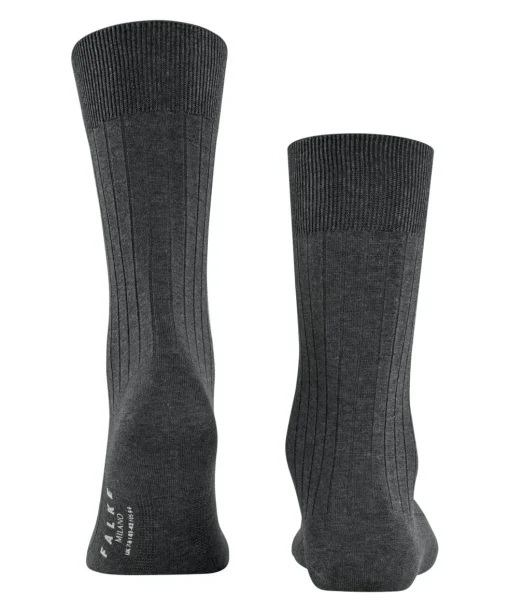 FALKE Milano herensokken, antraciet (anthracite mel.)