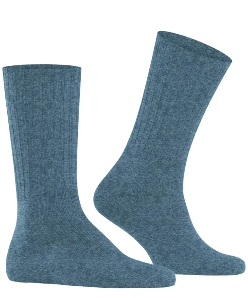 FALKE Nelson herensokken, licht jeansblauw (light denim)