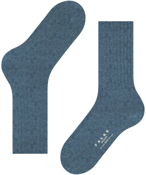 FALKE Nelson herensokken, licht jeansblauw (light denim)