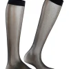 FALKE Net dames kniekousen, zwart (black)