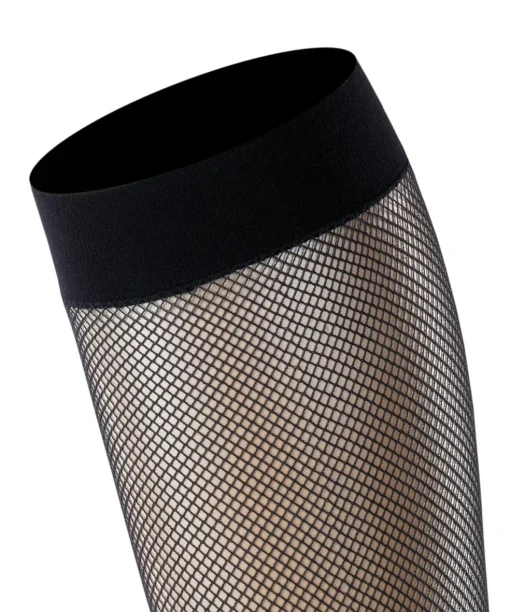 FALKE Net dames kniekousen, zwart (black)