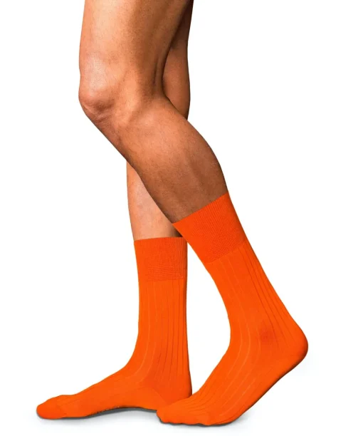 FALKE No. 2 Finest Cashmere herensokken, oranje (ziegel)
