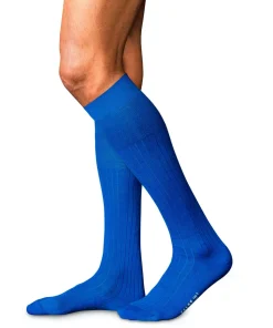 FALKE No. 2 Finest Cashmere heren kniekousen, blauw (olympic)