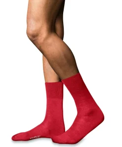 FALKE No. 6 Finest Merino & Silk herensokken, donkerrood (cardinal)