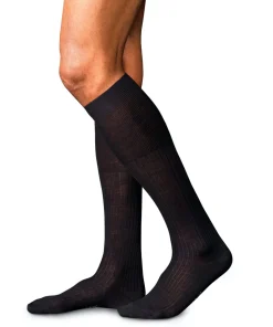FALKE No. 7 Finest Merino heren kniekousen, zwart (black)