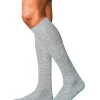 FALKE No. 7 Finest Merino heren kniekousen, grijs (light grey melange)
