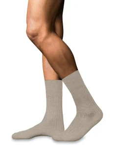FALKE No. 13 Finest Piuma Cotton herensokken, beige (wheat mel.)