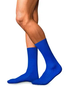FALKE No. 13 Finest Piuma Cotton herensokken, blauw (olympic)