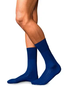 FALKE No. 13 Finest Piuma Cotton herensokken, blauw (royal blue)
