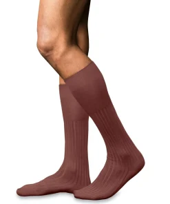 FALKE No. 13 Finest Piuma Cotton heren kniekousen, bruin (rust)