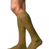 FALKE No. 13 Finest Piuma Cotton heren kniekousen, geel (brass)