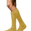 FALKE No. 13 Finest Piuma Cotton heren kniekousen, okergeel (nugget)