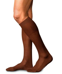 FALKE No. 10 Pure Fil d Ecosse herensokken, bruin (acacia)