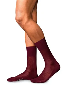 FALKE No. 10 Pure Fil d Ecosse herensokken, rood (barolo)