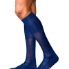 FALKE No. 9 Pure Fil d Ecosse heren kniekousen, blauw (royal blue)