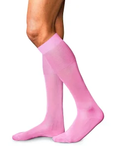 FALKE No. 9 Pure Fil d Ecosse heren kniekousen, roze (peony)