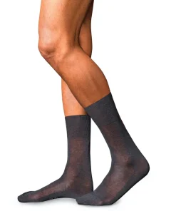 FALKE No. 9 Pure Fil d Ecosse herensokken, antraciet (anthracite mel.)