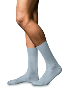 FALKE No. 10 Pure Fil d'Ecosse herensokken, blauw (light blue)