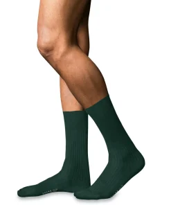 FALKE No. 10 Pure Fil d'Ecosse herensokken, groen (hunter green)