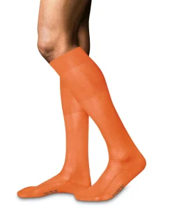 FALKE No. 9 Pure Fil d'Ecosse heren kniekousen, oranje (fire)